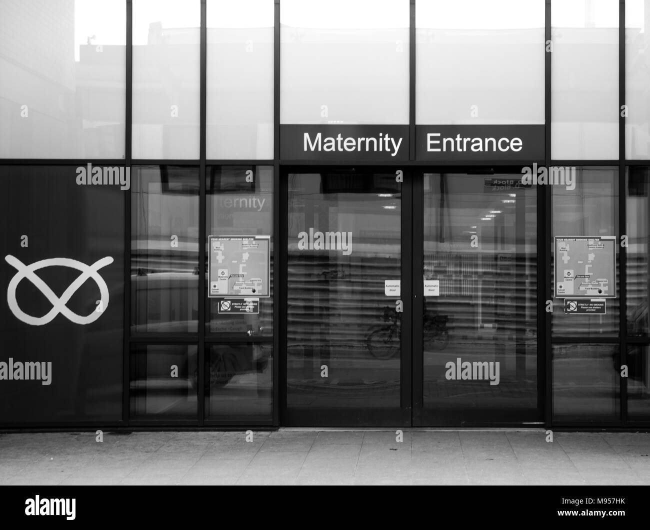 L'ospedale di maternità entrata presso il Royal Hospital di Stoke Foto Stock