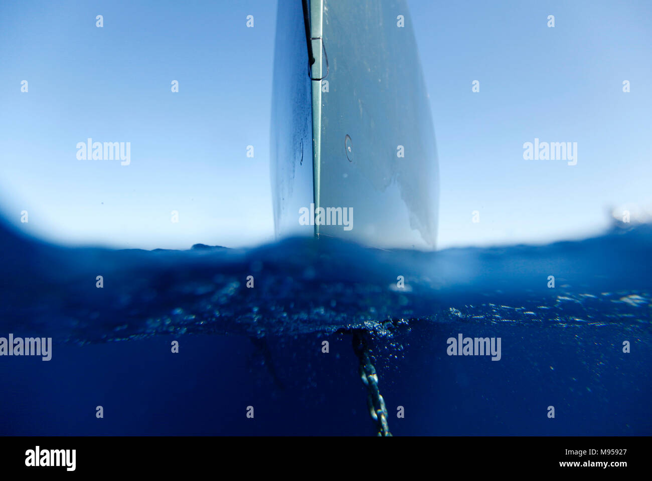 Nacira 67, yacht disegnato da Axel de Beaufort . Il risultato è una vasta pianificazione della forma dello scafo dotato di una chiglia canting, twin timone di direzione di un sistema Foto Stock