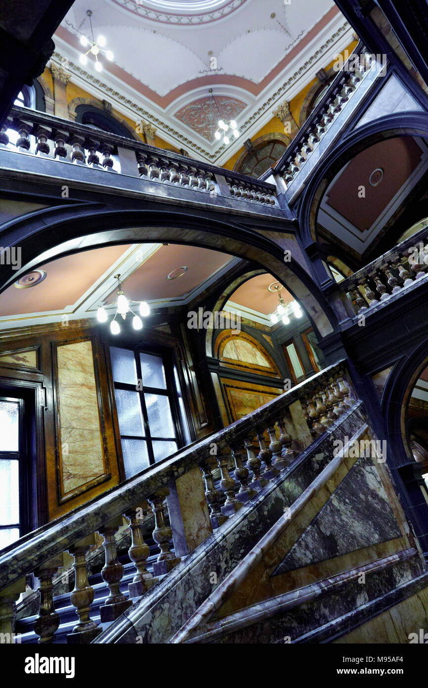 Glasgow City Chambers scalinata di marmo ingresso Foto Stock