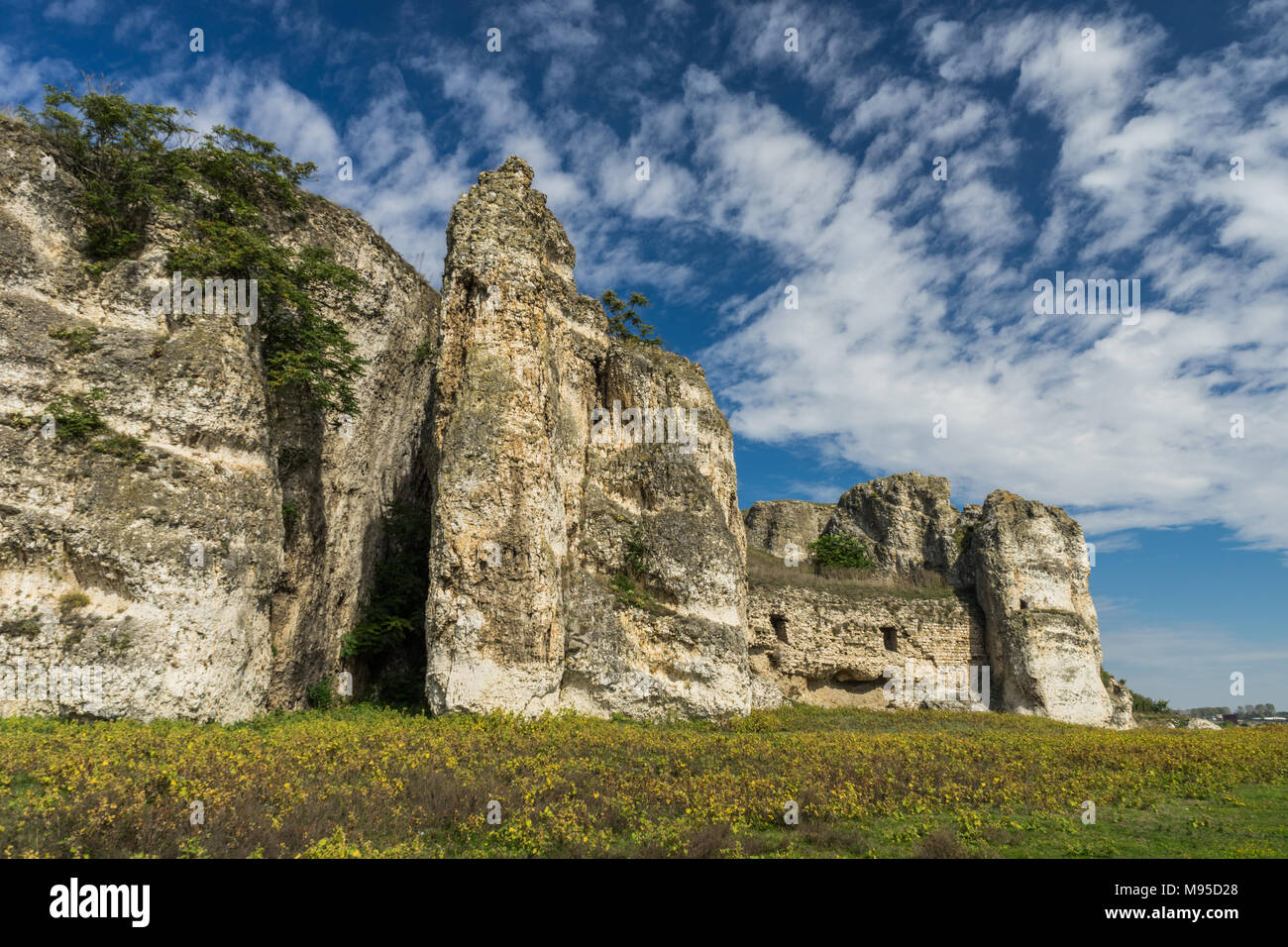 Resti di Carsium - antica fortezza romana, Romania Foto Stock