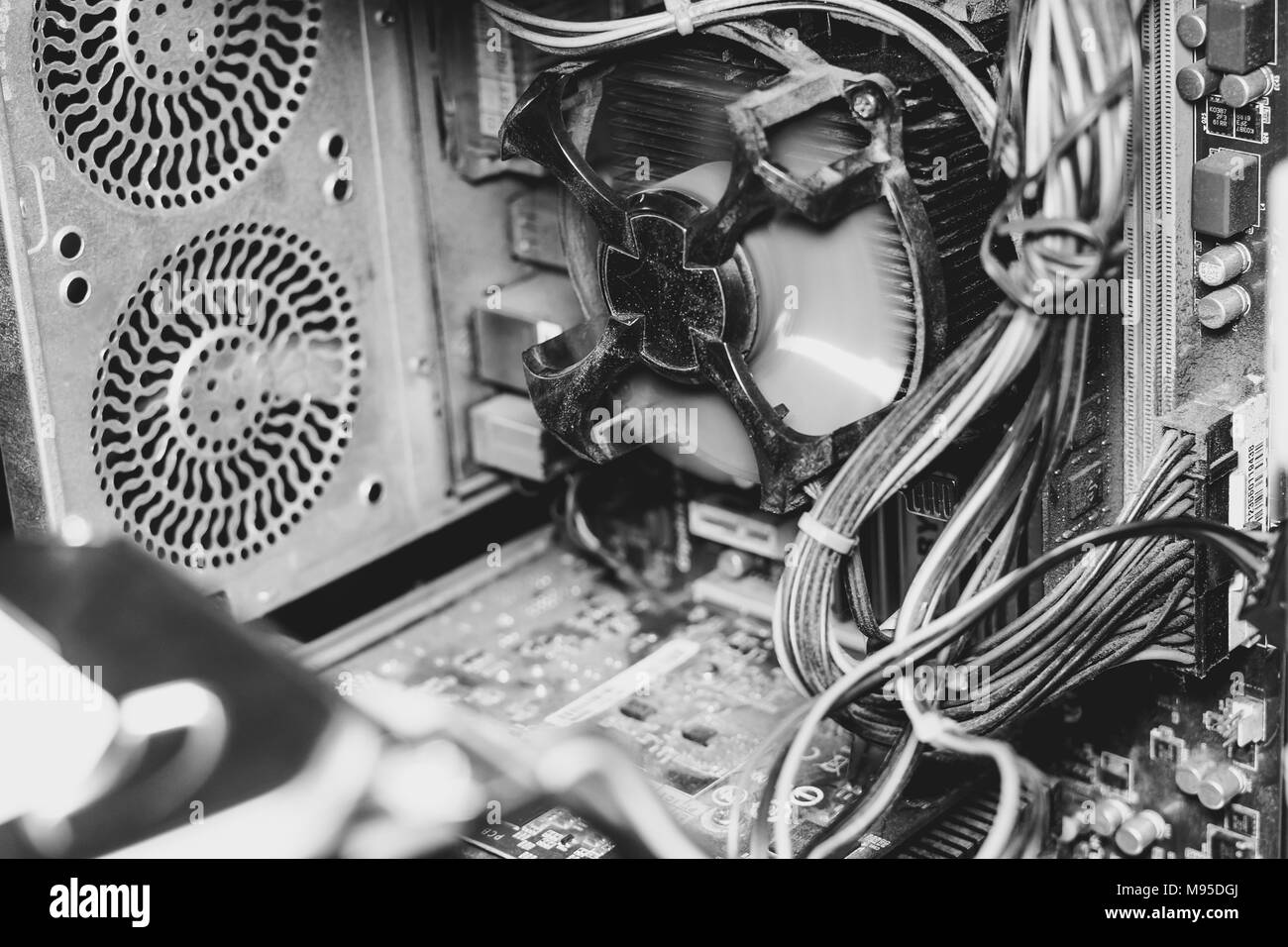 Computer bordo circuito chip cpu core tecnologia blu di sfondo o texture con processori hardware microelettronica concetto dispositivo elettronico motherb Foto Stock