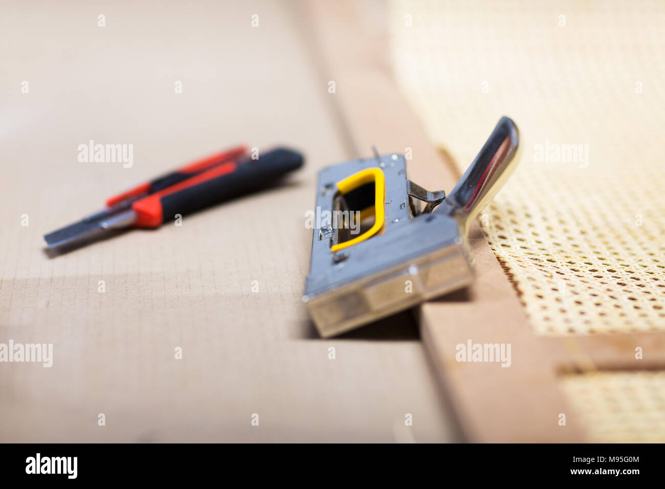 Pistola di pinzatura e di taglio con il coltello mobile Foto Stock