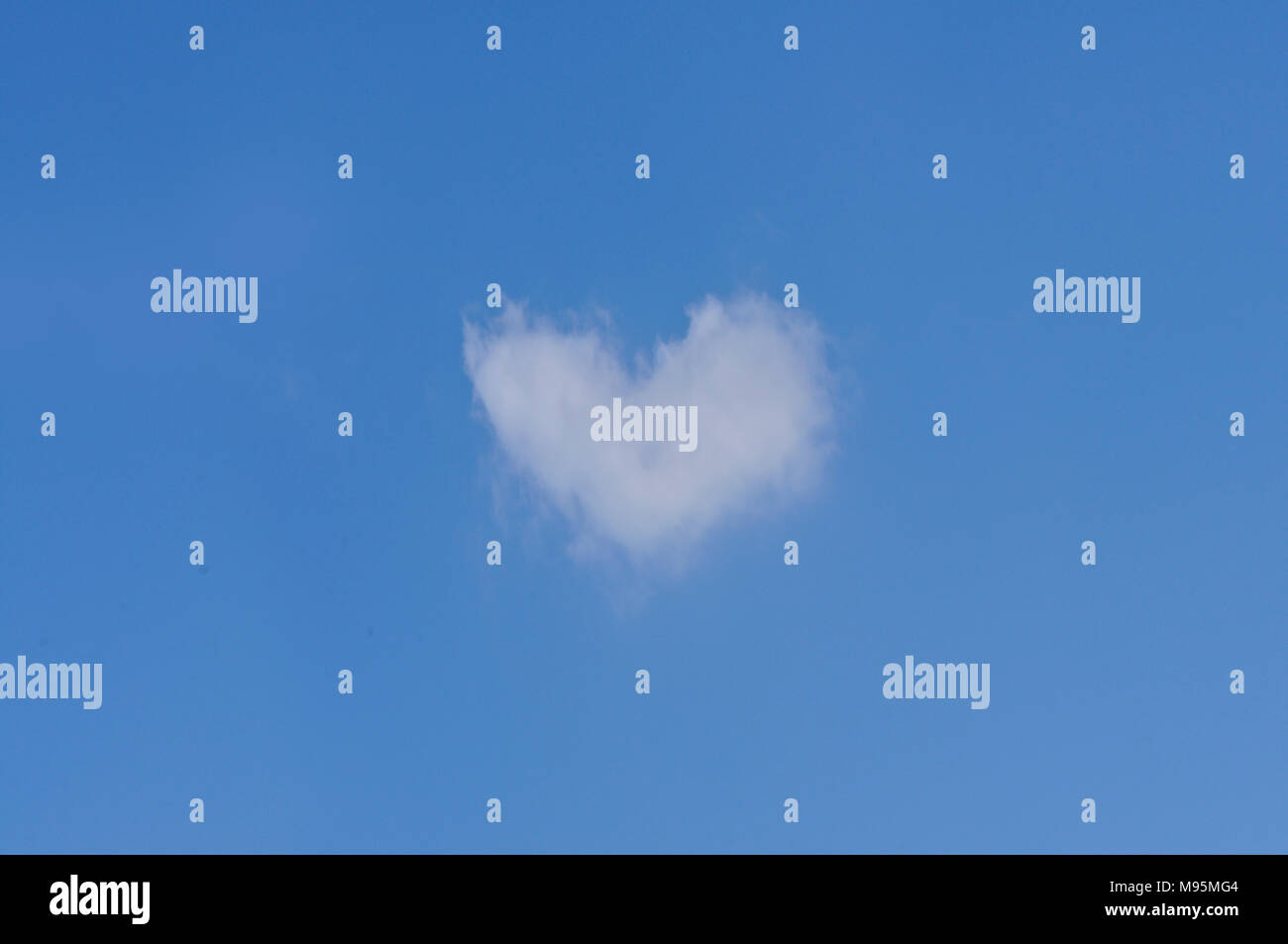 A forma di cuore ad Cloud Foto Stock