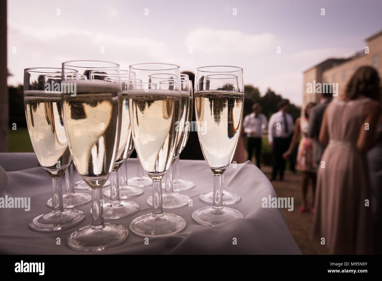 Champagne a Wedding Foto Stock