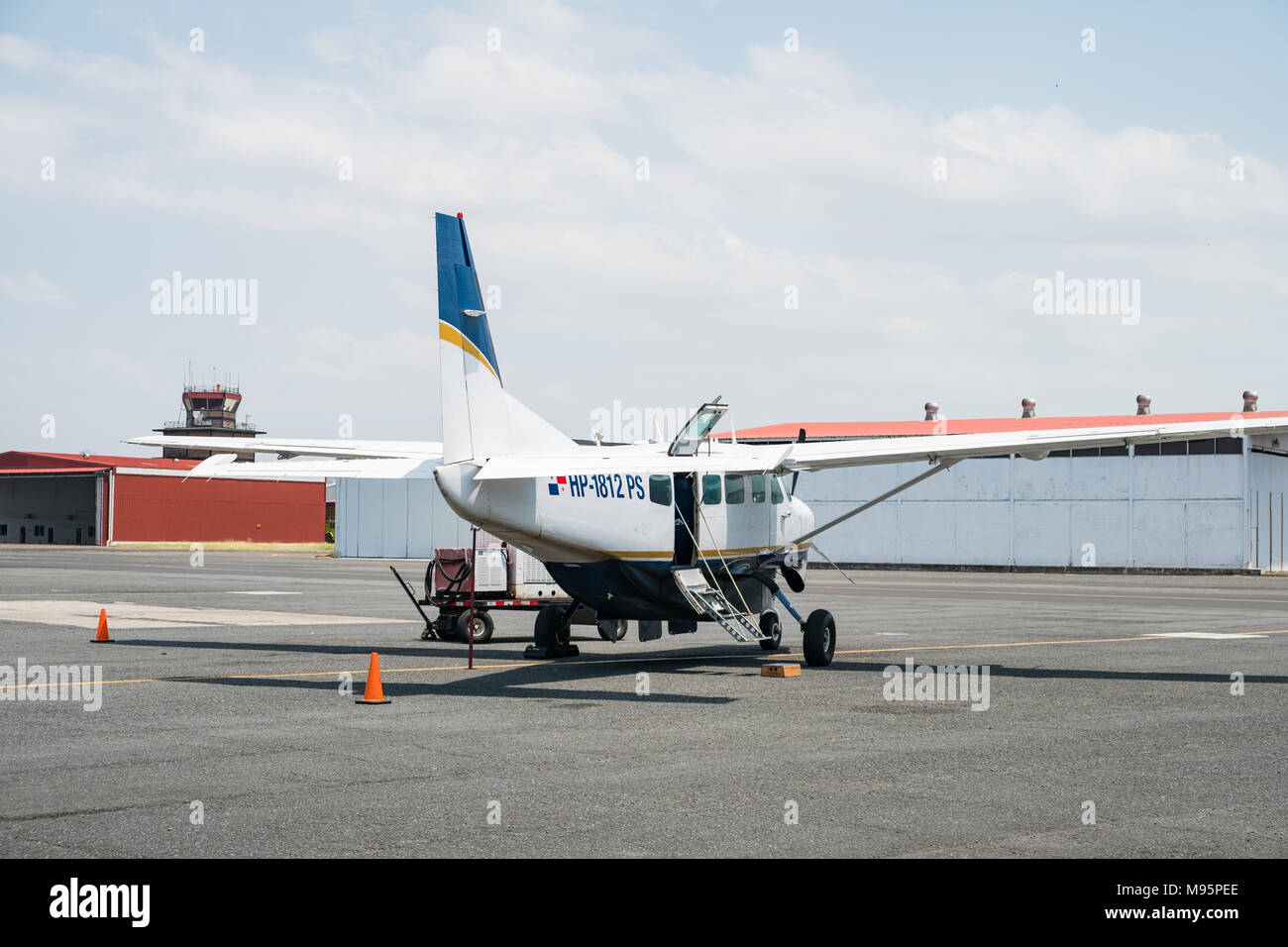 Panama City, Panama - Marzo 2018: jet privato, Cessna 208B Grand Caravan in Panama City aeroporto Albrook Foto Stock