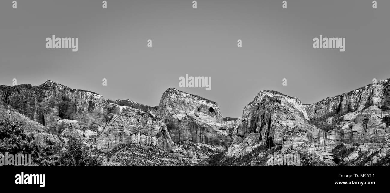 Scenic vista panoramica di Kolob canyon nel Parco Nazionale di Zion Foto Stock