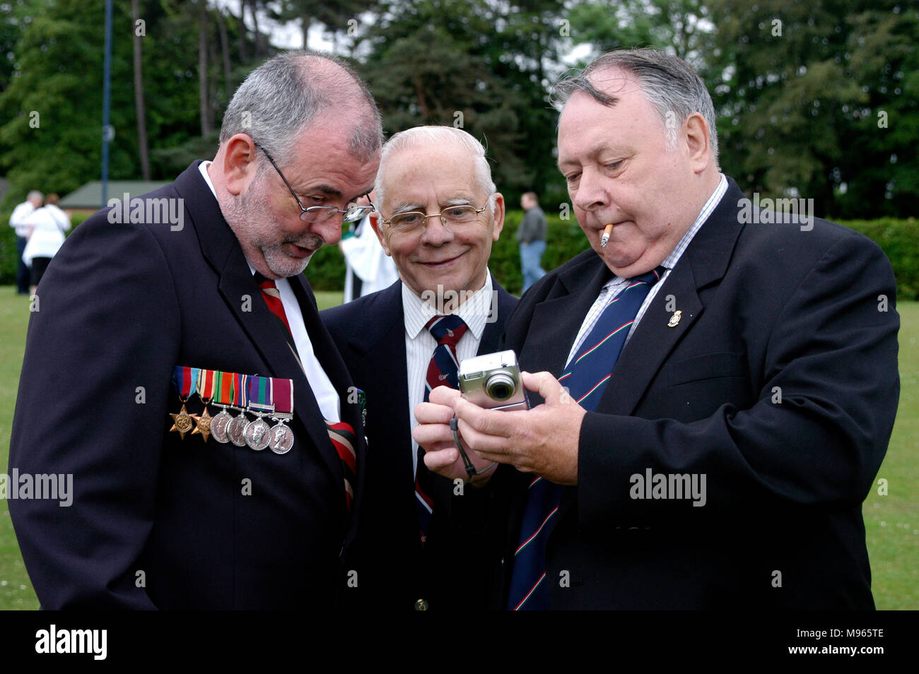 I veterani al sessantesimo anniversario del D.Giorno, Bangor, County Down. Foto Stock