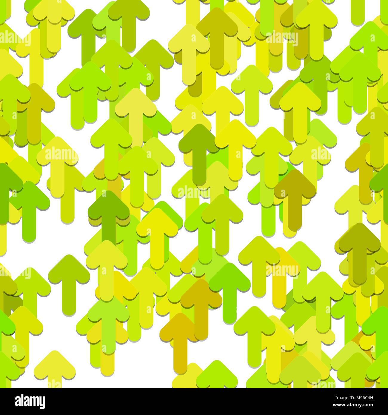 Seamless random disegno a freccia sullo sfondo - vector graphic design arrotondato da frecce di avanzamento con effetto ombra Illustrazione Vettoriale