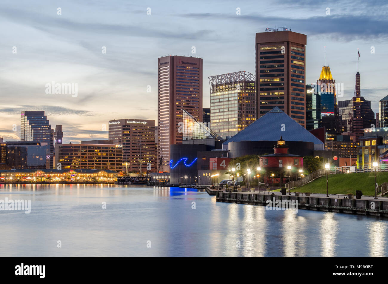 Il Porto Interno di Baltimore, Maryland Foto Stock