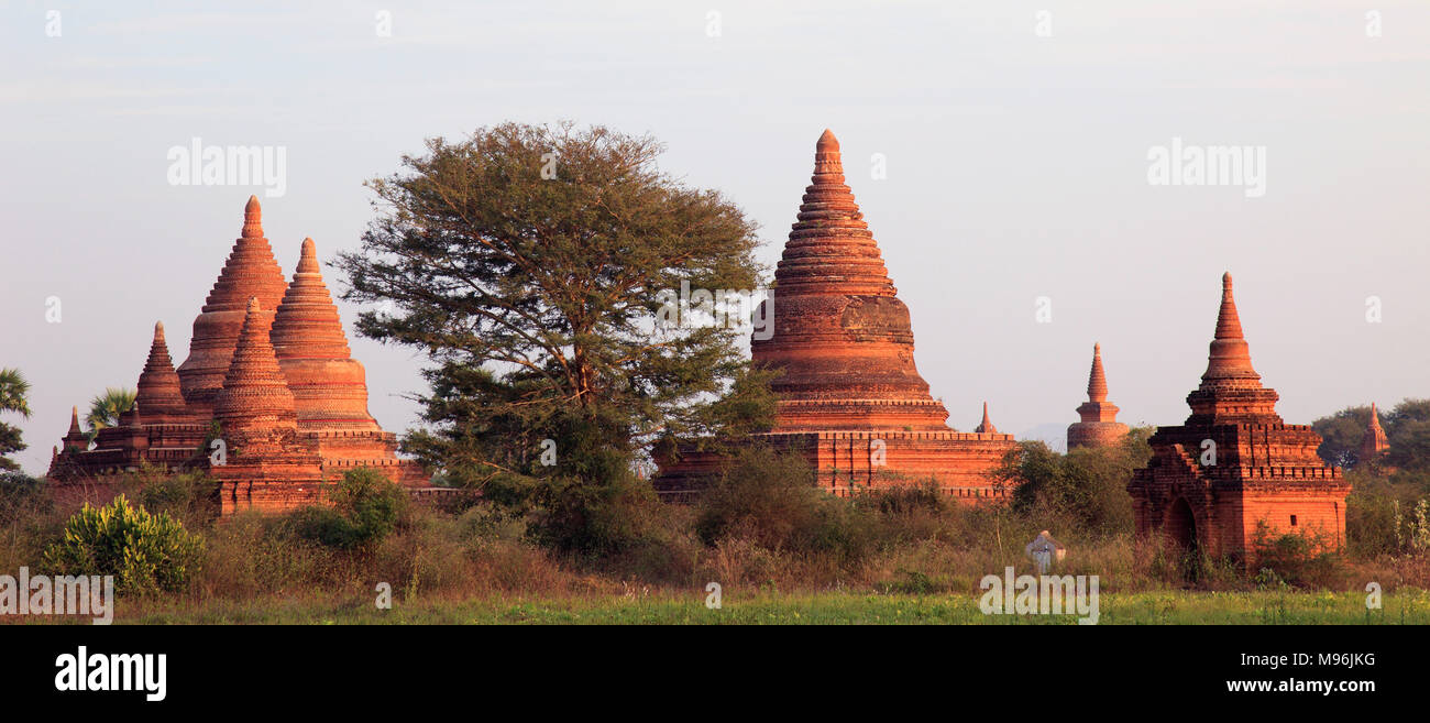 Myanmar Birmania, Bagan, templi buddisti, pagode, Foto Stock