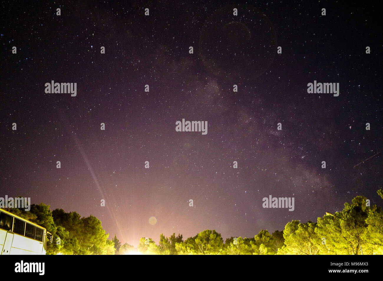 Mare cielo notturno Foto Stock