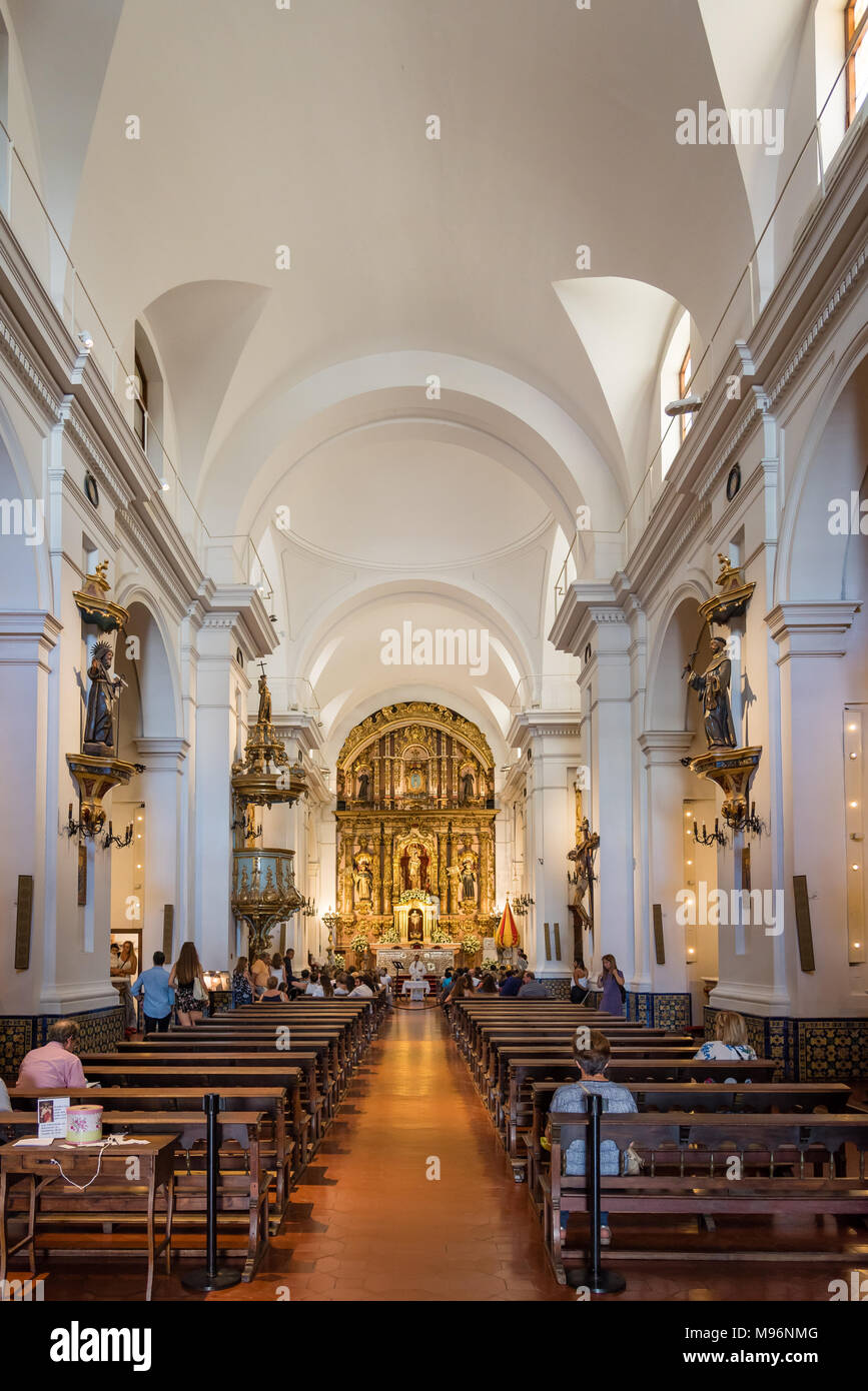 Basilica di Nuestra Senora del Pilar, Recoleta barrio di Buenos Aires Argentina Foto Stock