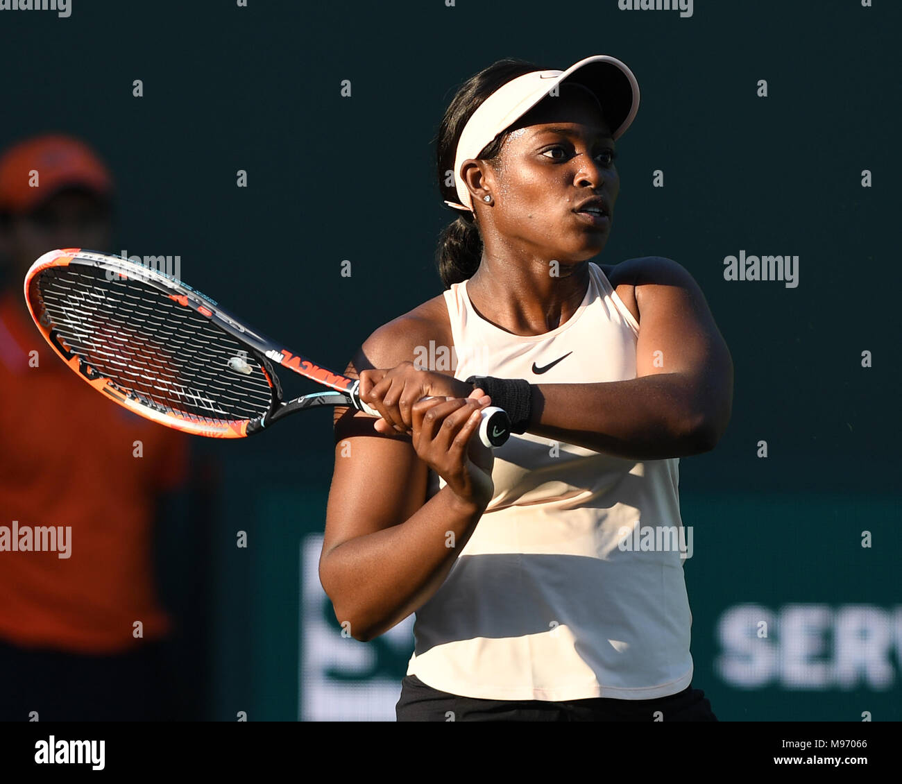 Key Biscayne, FL, Stati Uniti d'America. 22 Mar, 2018. Sloane Stephens Vs Ajia Tomljanovic durante il Miami aperto a Crandon Park Tennis Center su Marzo 22, 2018 in Key Biscayne, Florida. Credito: Mpi04/media/punzone Alamy Live News Foto Stock