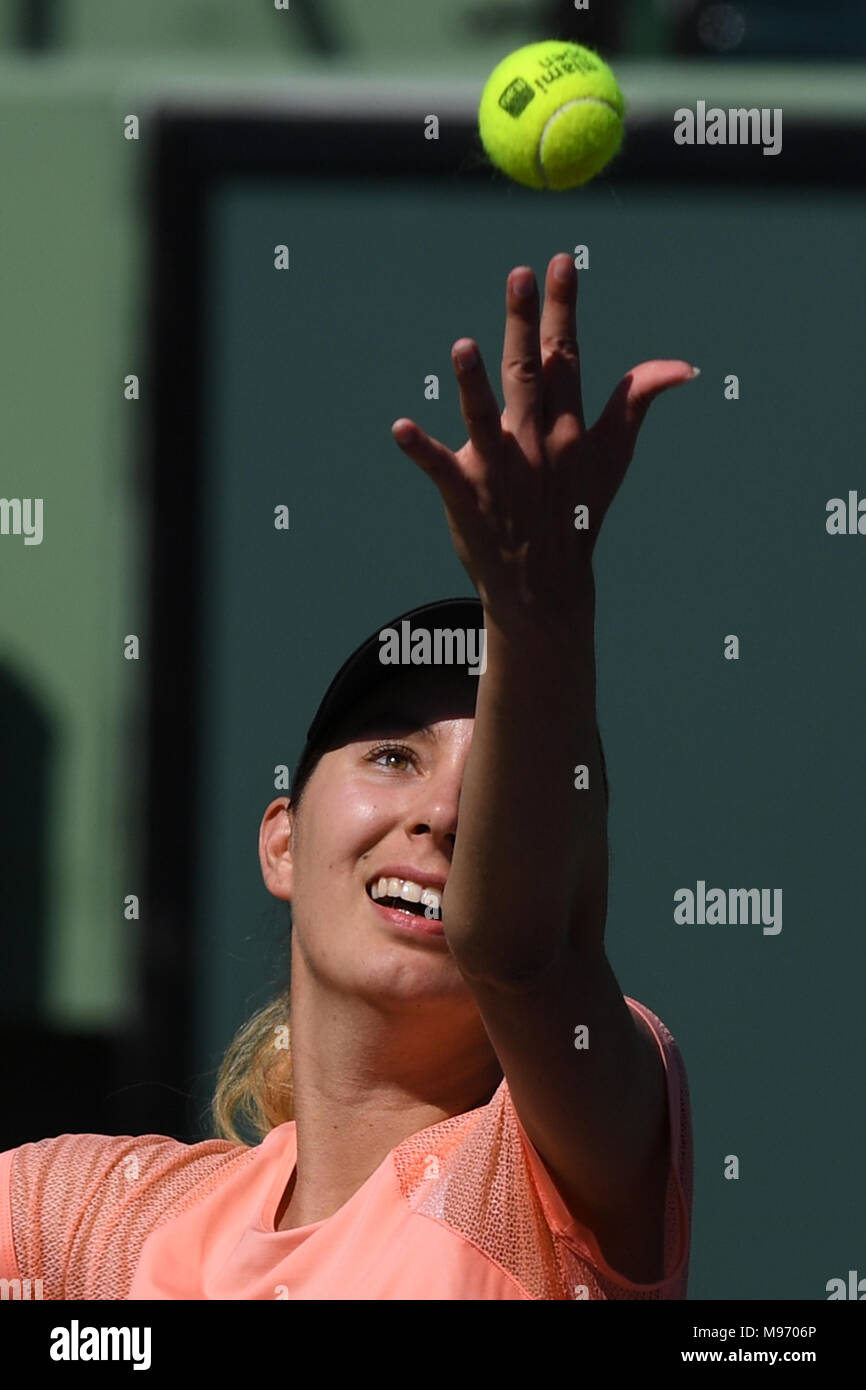 Key Biscayne, FL, Stati Uniti d'America. 22 Mar, 2018. Simona Halep Vs Oceane Dodin durante il Miami aperto a Crandon Park Tennis Center su Marzo 22, 2018 in Key Biscayne, Florida. Credito: Mpi04/media/punzone Alamy Live News Foto Stock