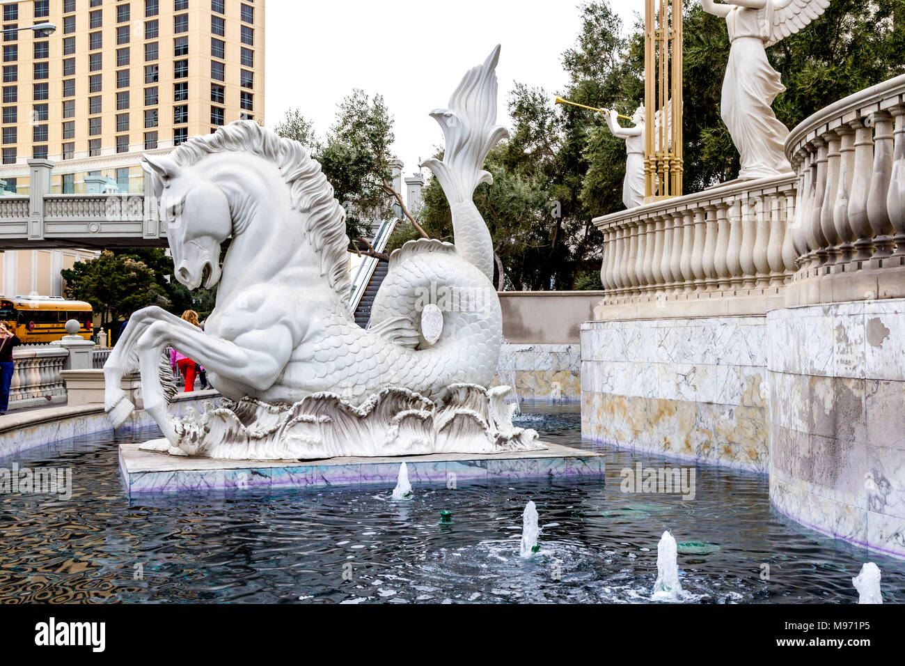 Vista turistico della statua del cavallo a Cesari Palace, Las Vegas, Narvarda durante il giorno. U.S.A Foto Stock