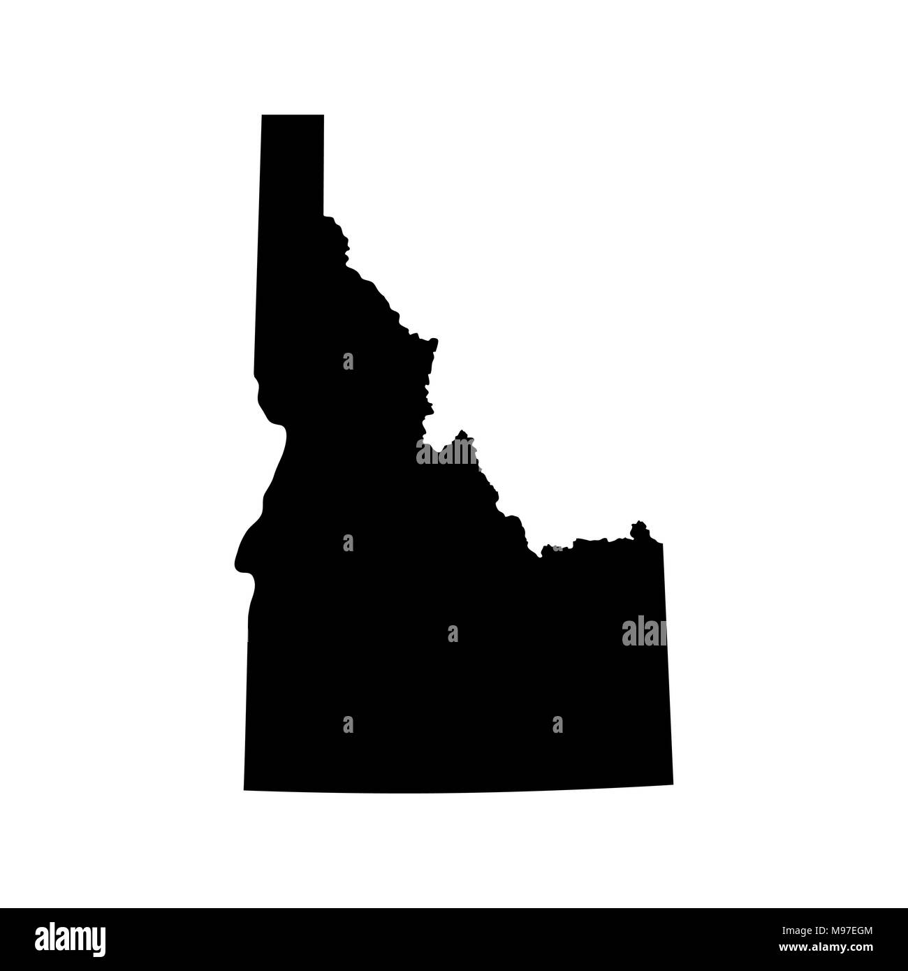 Mappa degli Stati Uniti stato di Idaho Illustrazione Vettoriale