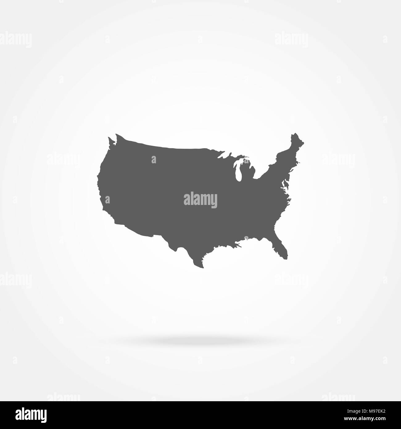 Stati Uniti d'America Map Illustrazione Vettoriale