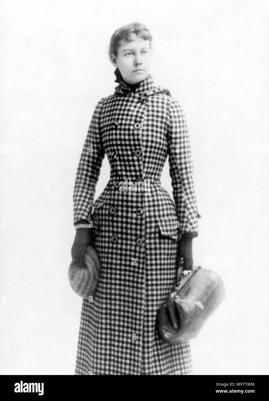 Nellie Bly. Ritratto del giornalista americano, Elizabeth Cochrane Marinaio (1864-1922), da H J Myers, c.1890 Foto Stock