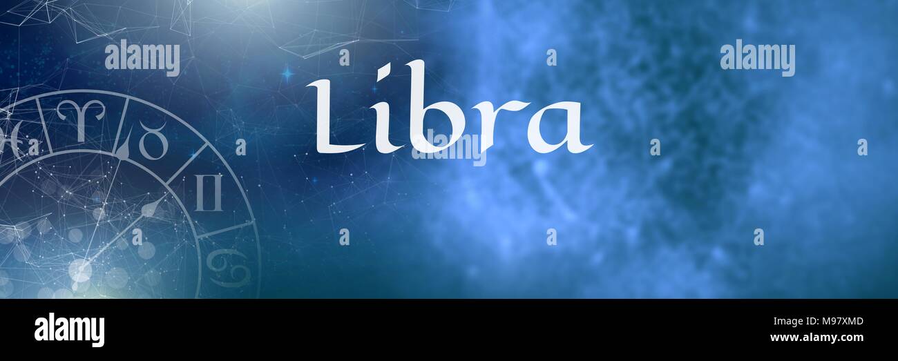 Libra mistico astrologia zodiacale Foto Stock