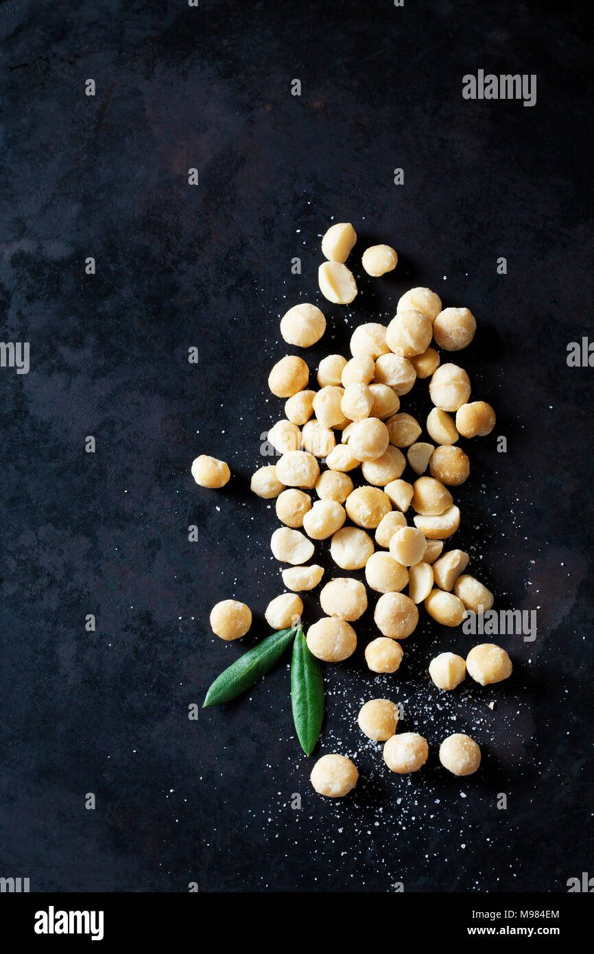 Salate di noce macadamia Foto Stock