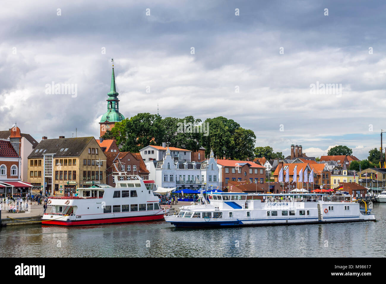 Germania, Schleswig-Holstein, Kappeln, Old Town Foto Stock