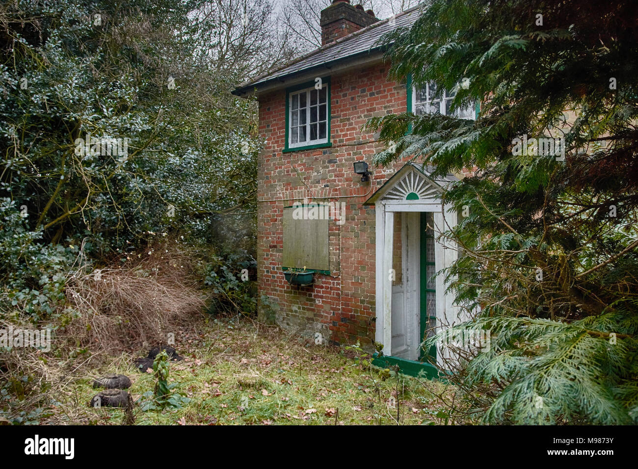 Cottage abbandonati, Hertfordshire Foto Stock