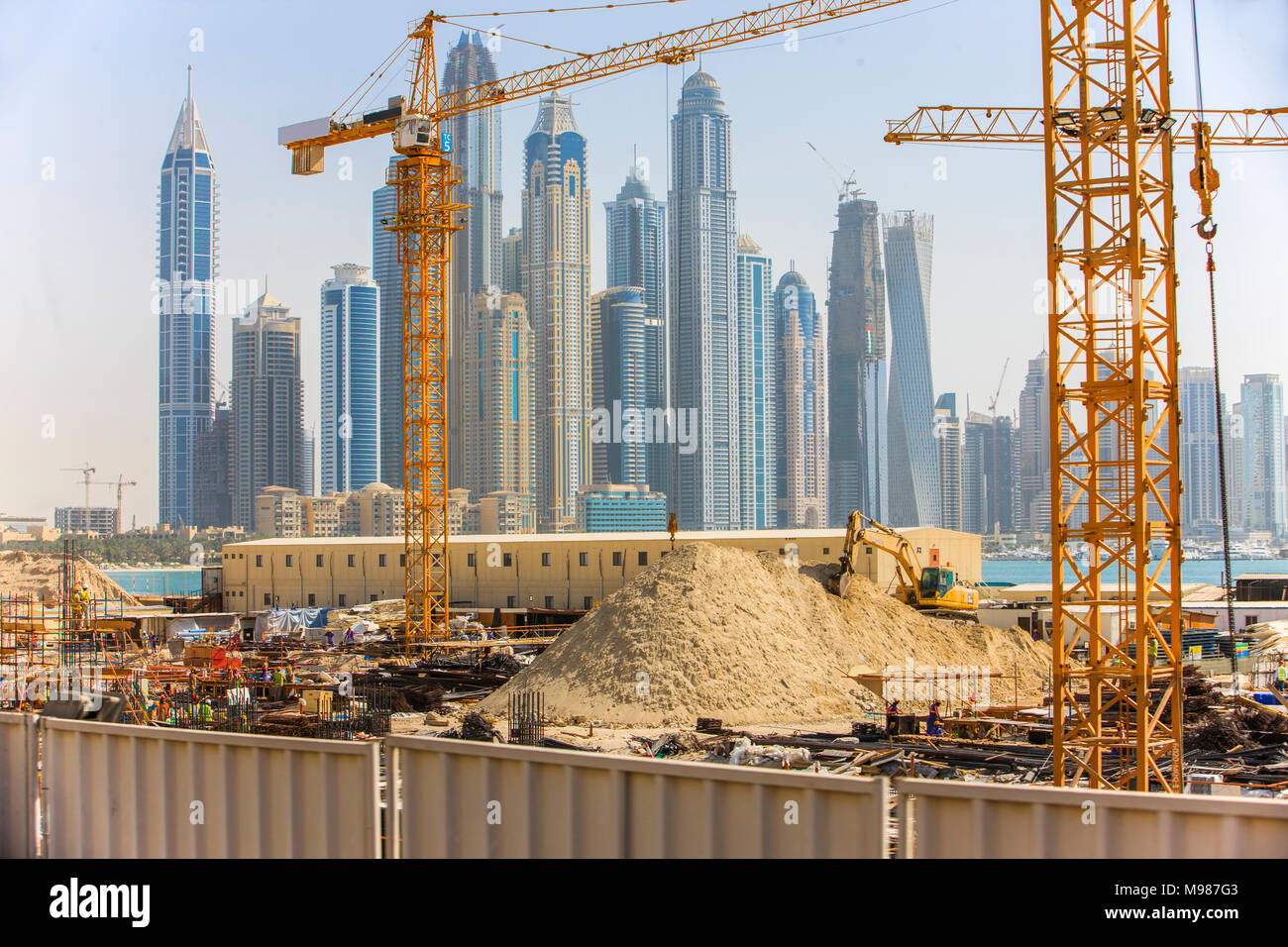 Emirati Arabi Uniti Dubai, sito in costruzione Foto Stock