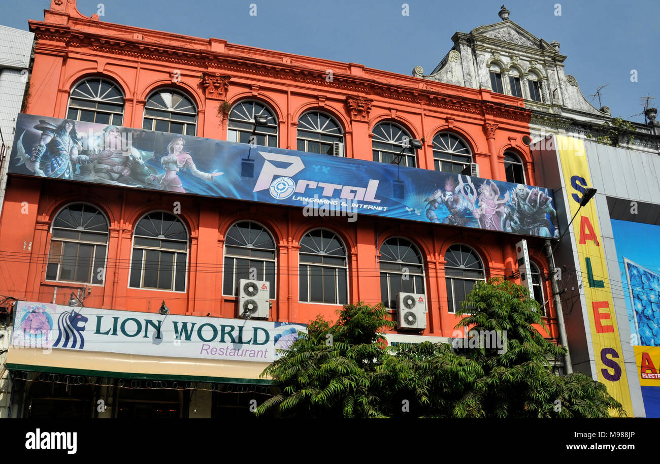 Mondo Lion ristorante, Yangon, Myanmar Foto Stock