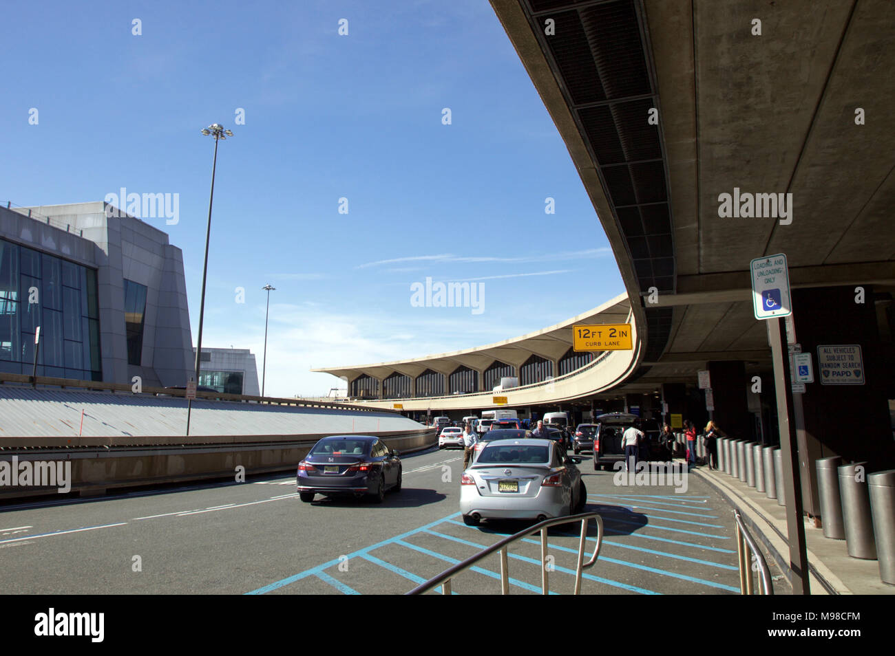 Il terminale C, l'Aeroporto Internazionale di Newark, New York Foto Stock