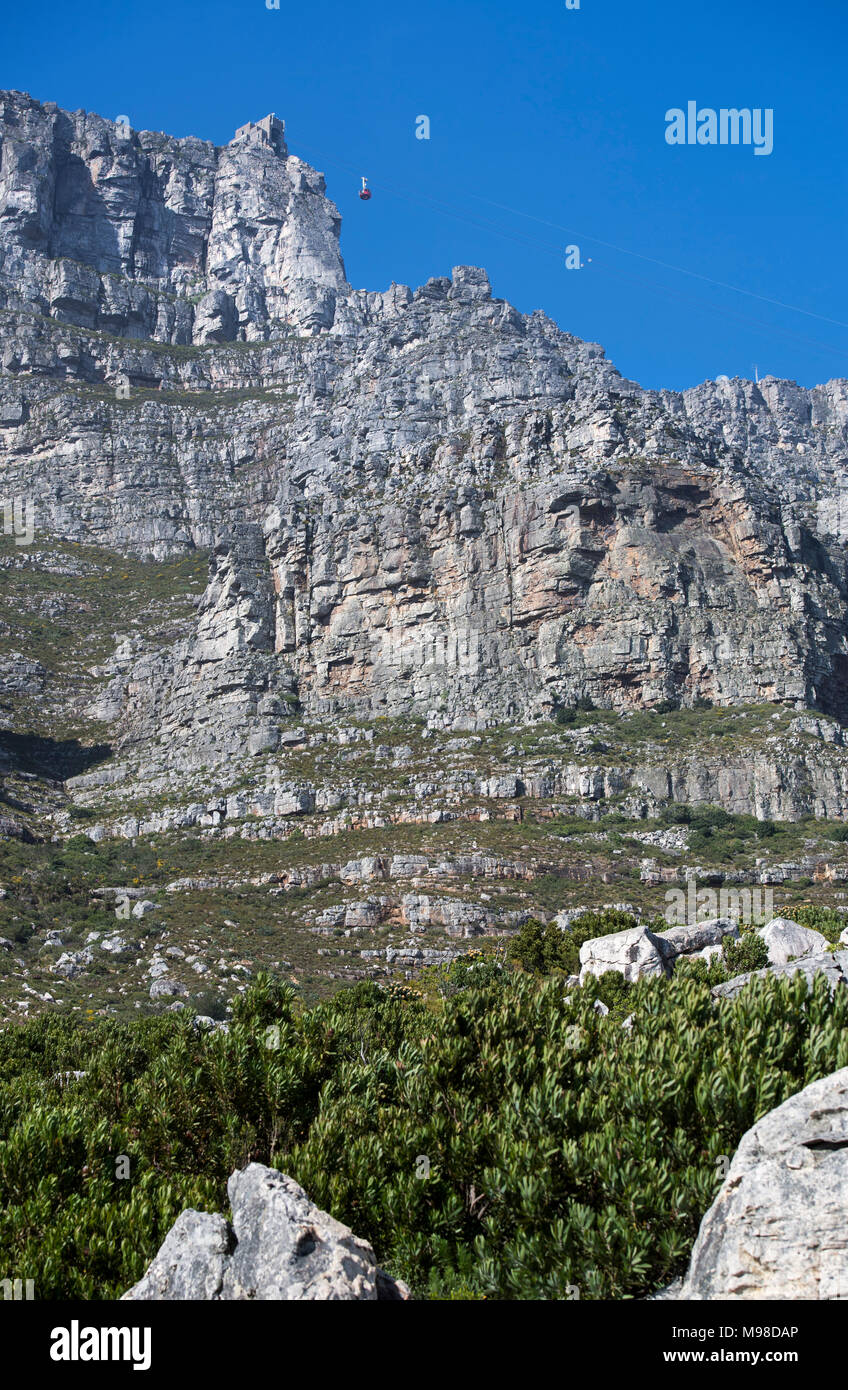 La cabinovia di Table Mountain a Cape Town, Sud Africa Foto Stock