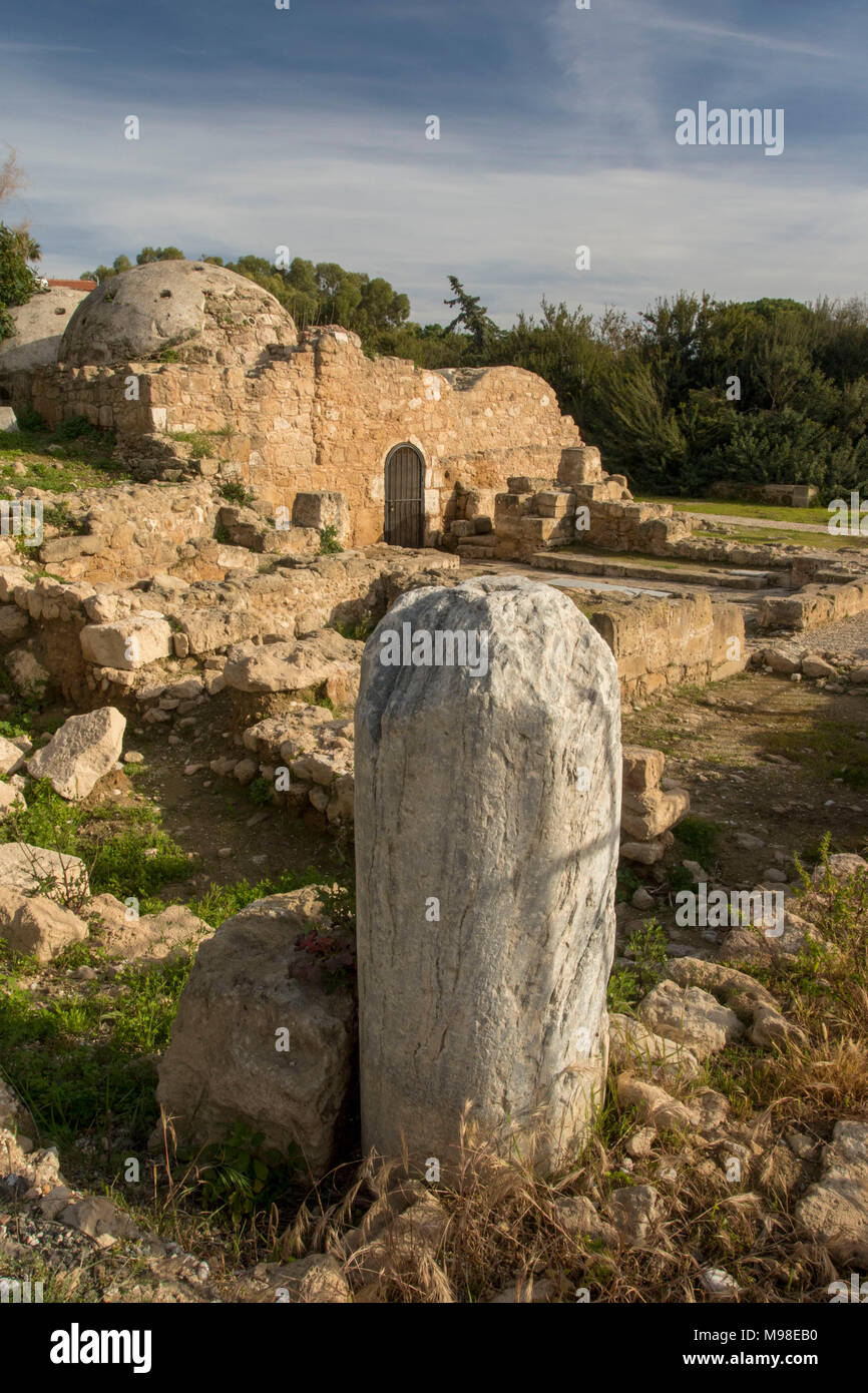 Storico bagni ottomano in Kato Paphos area turistica di Paphos, Cipro isola del Mediterraneo, Europa Foto Stock