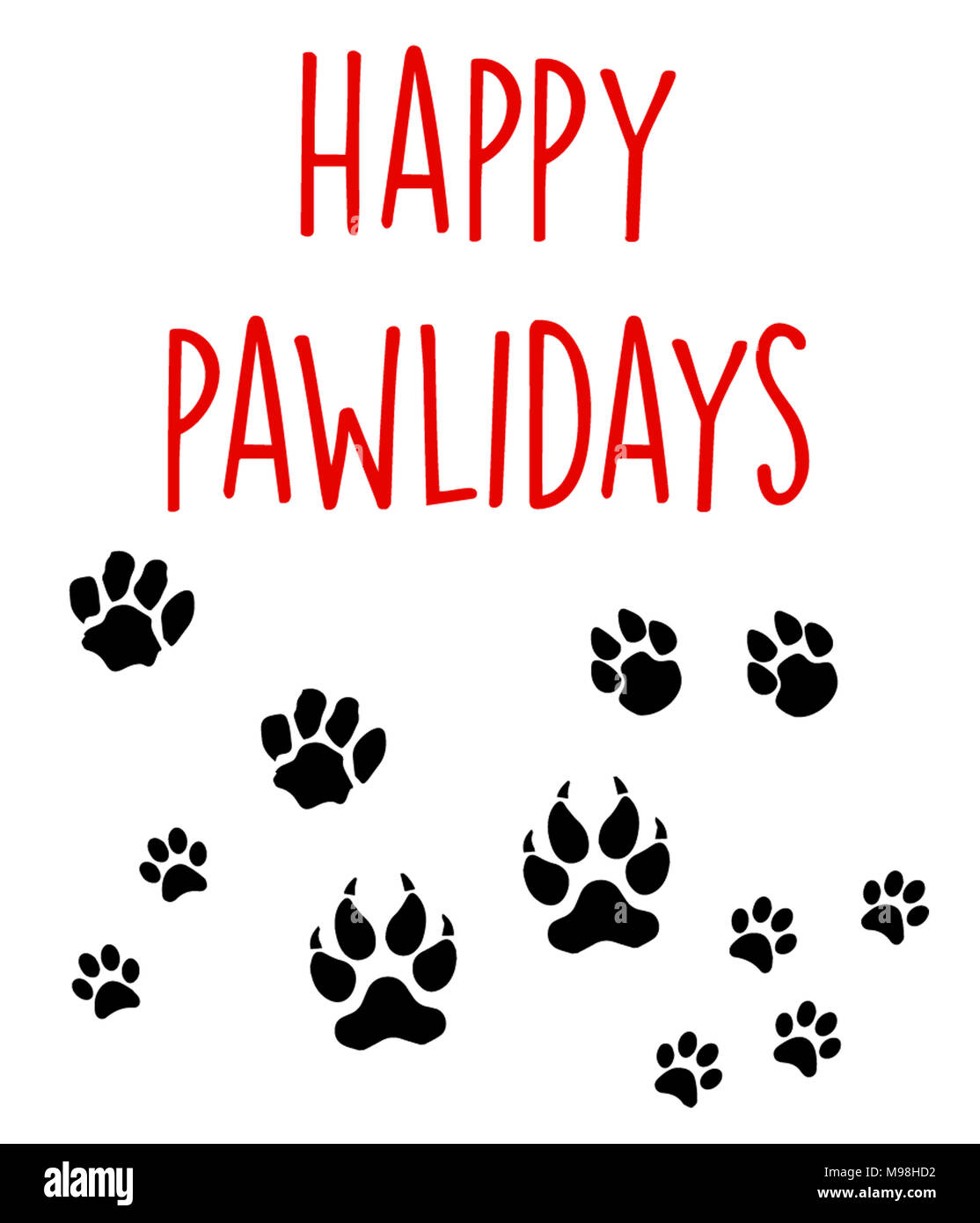 Un felice pawlidays Foto Stock