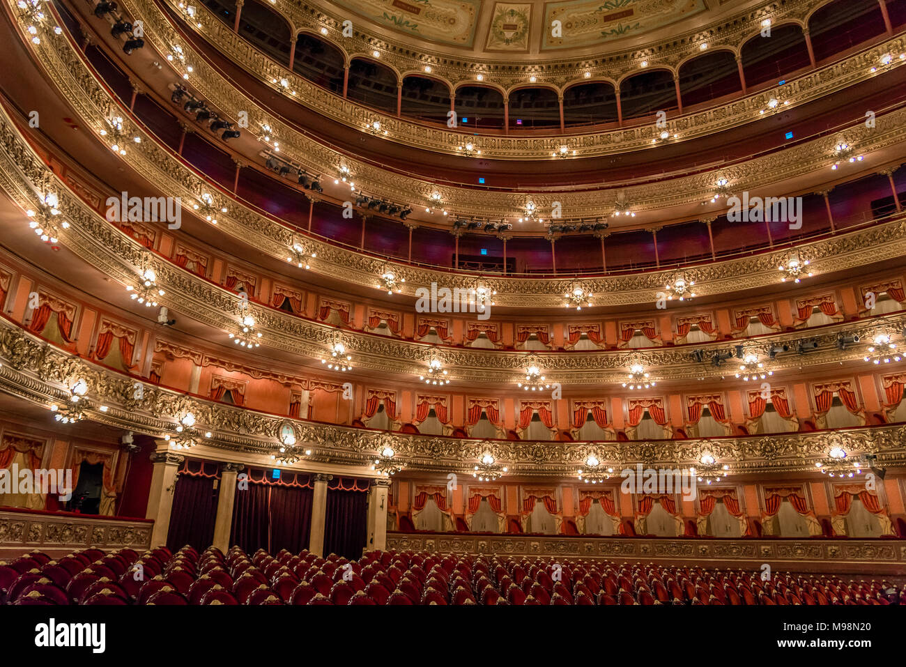 Interno del Teatro (Teatro) Colón, Congreso, Buenos Aires, Argentina Foto Stock