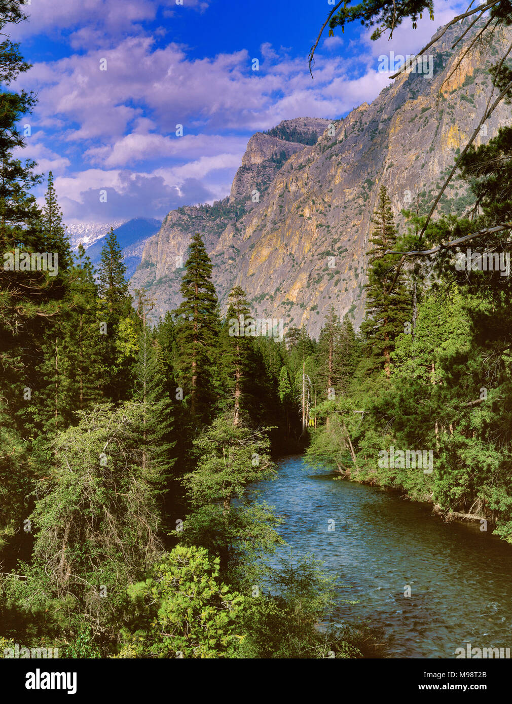 Kings River, Gran Sentinella, Kings Canyon National Park, California Foto Stock