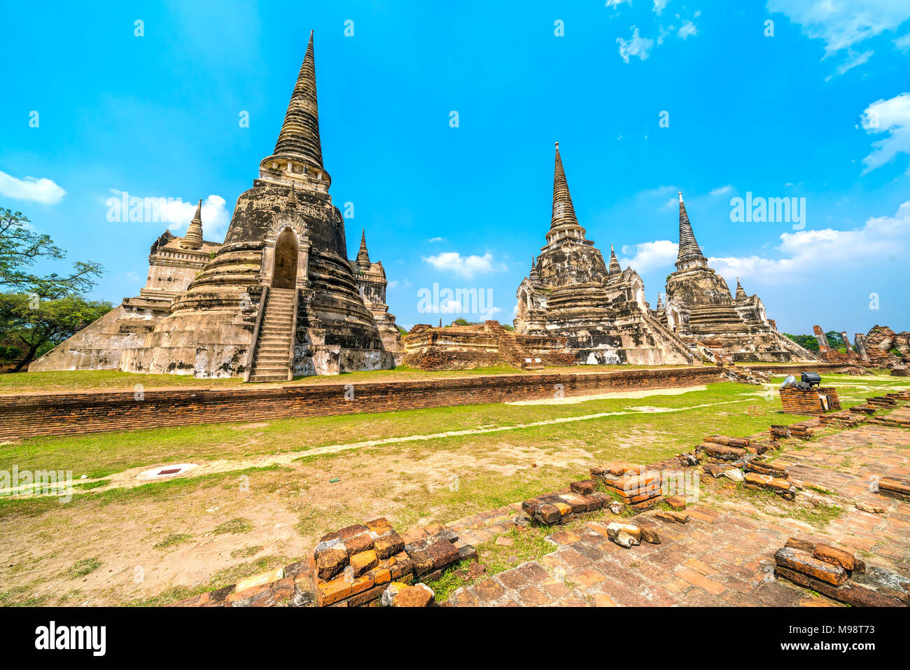 Wat Phra Si Sanphet tempio, Ayutthaya. Provincia di Bangkok, Thailandia Foto Stock