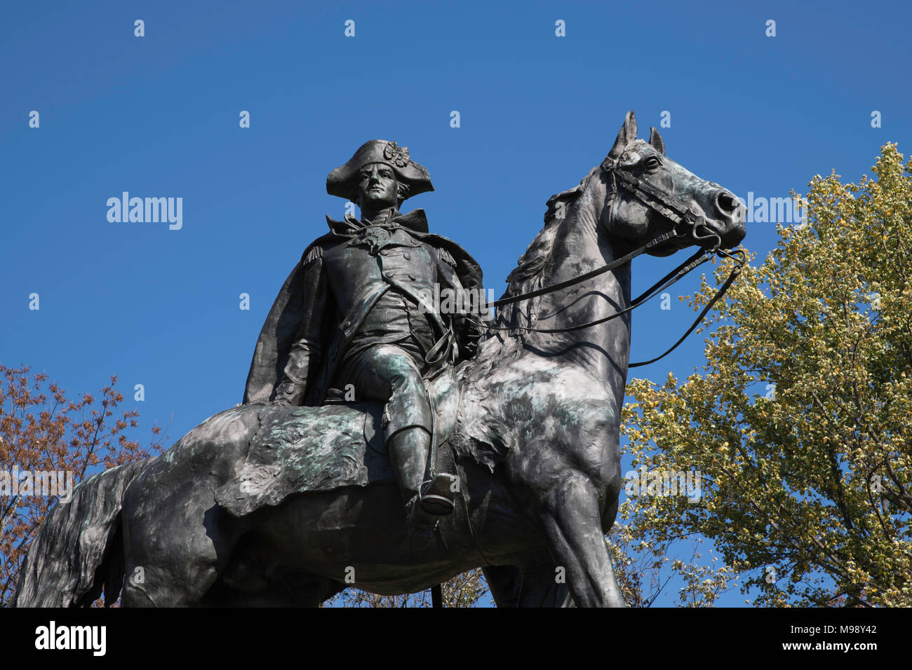 Anthony Wayne statua vicino fino a Valley Forge National Historical Park da Henry K. Bush-Brown Foto Stock