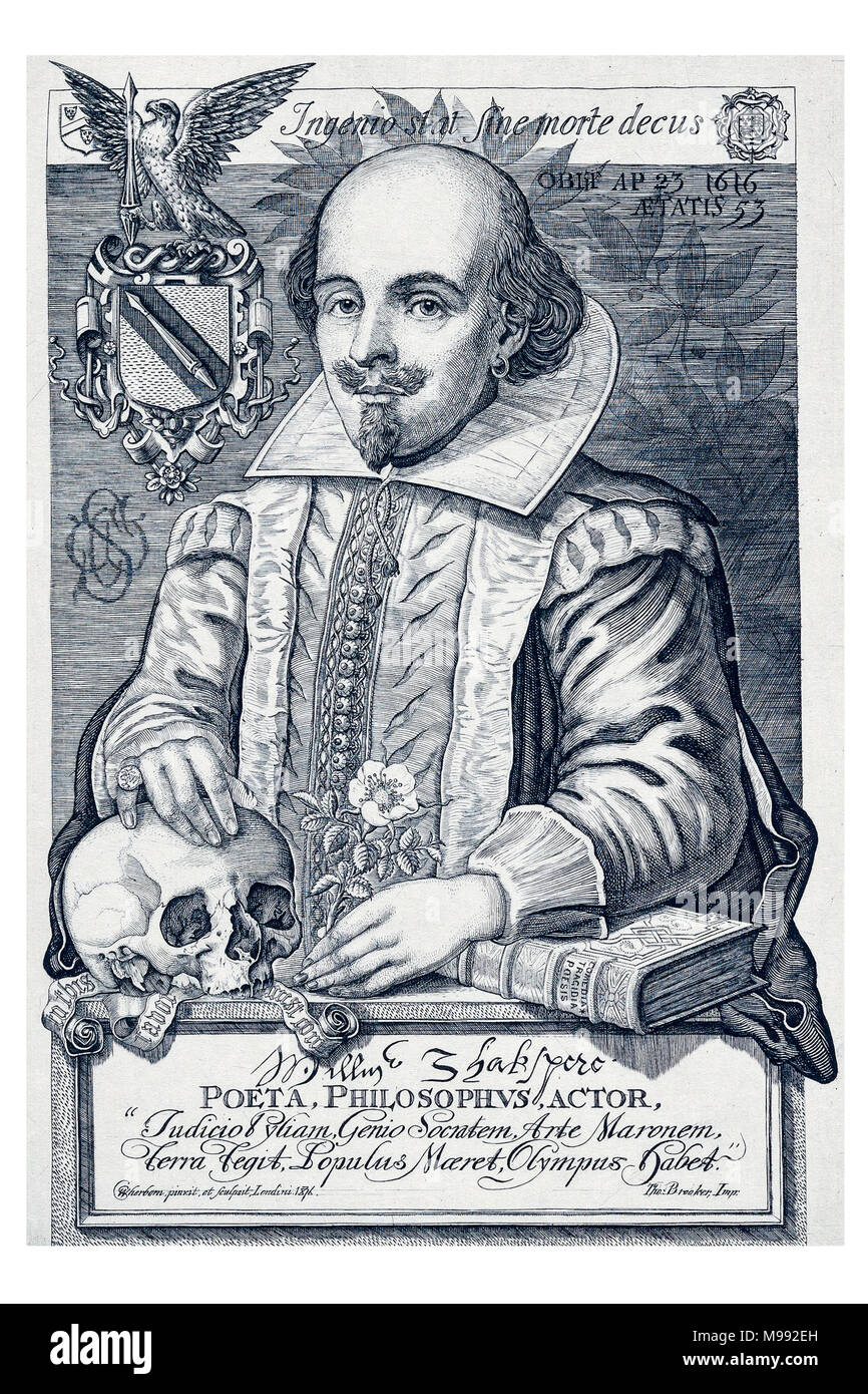 Ritratto di William Shakespeare Foto Stock