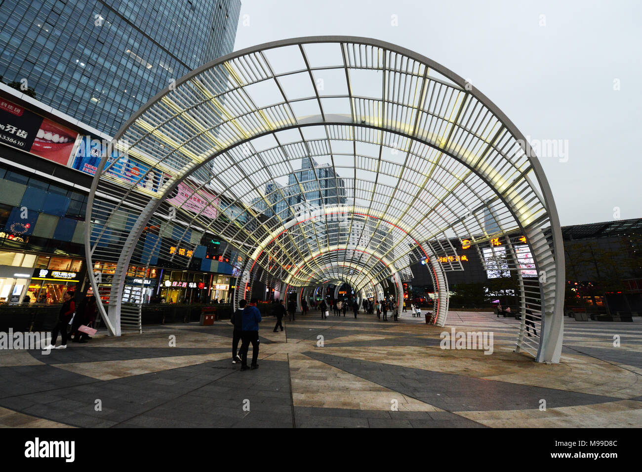 Il Haide strada pedonale in Nanshan District di Shenzhen. Foto Stock