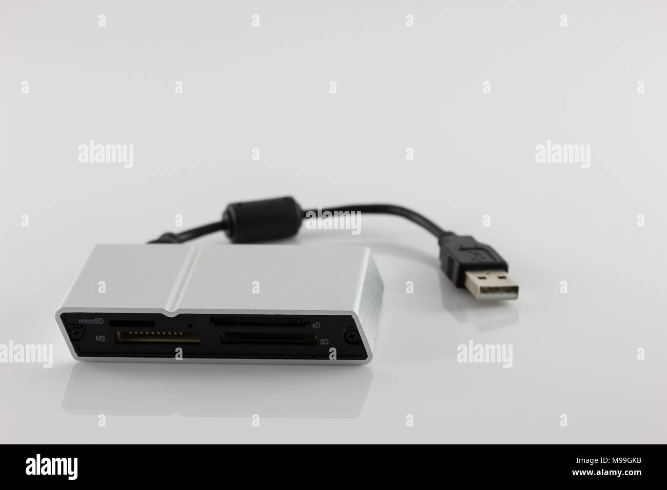 Lettori di schede isolare su sfondo bianco Foto Stock
