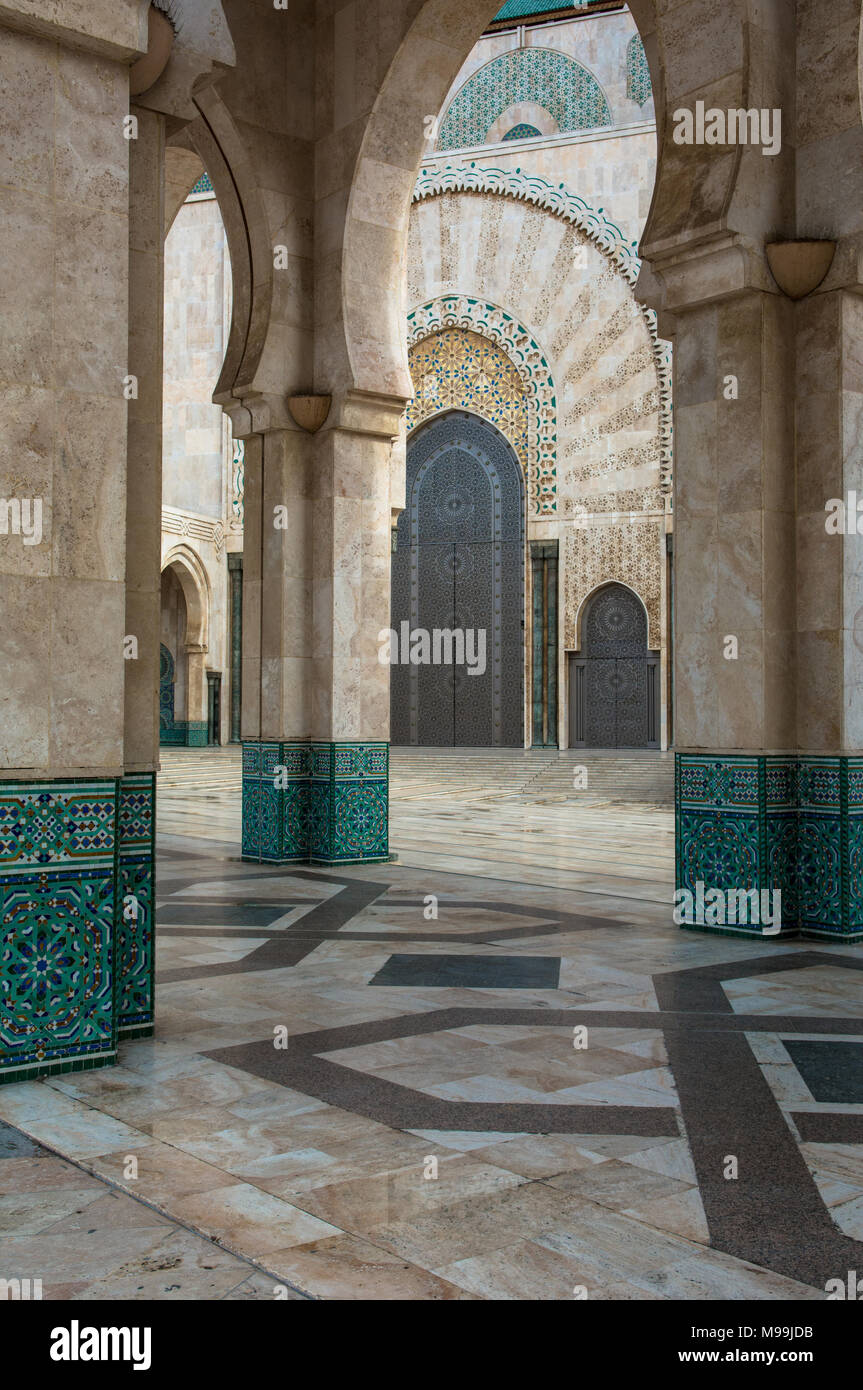 Moschea di Hassan II Casablanca in Marocco Foto Stock