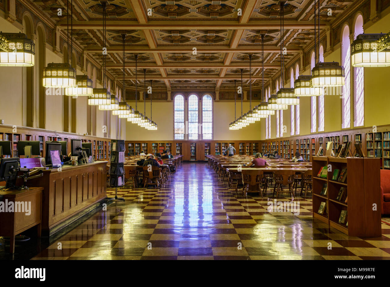 Los Angeles, giu 23: vista dell'interno del Doheny Memorial Library in usc giu 23, 2017 a Los Angeles in California Foto Stock