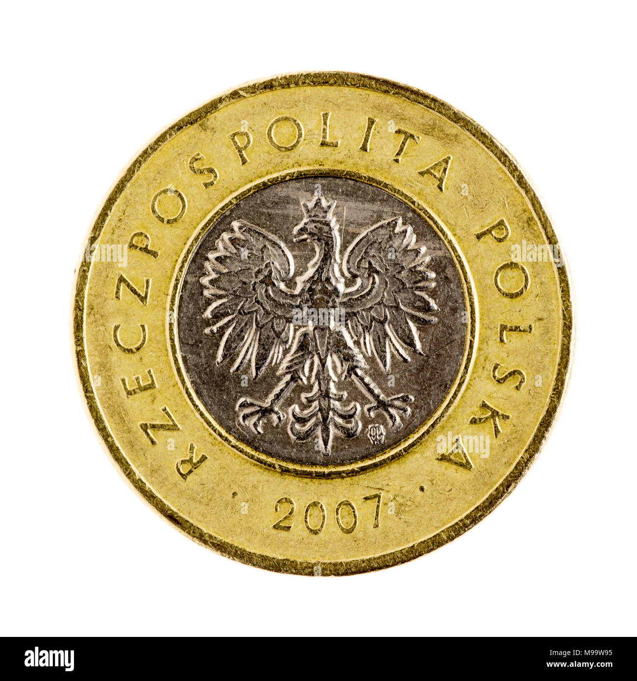 Polish 2 Zlote coin Foto Stock