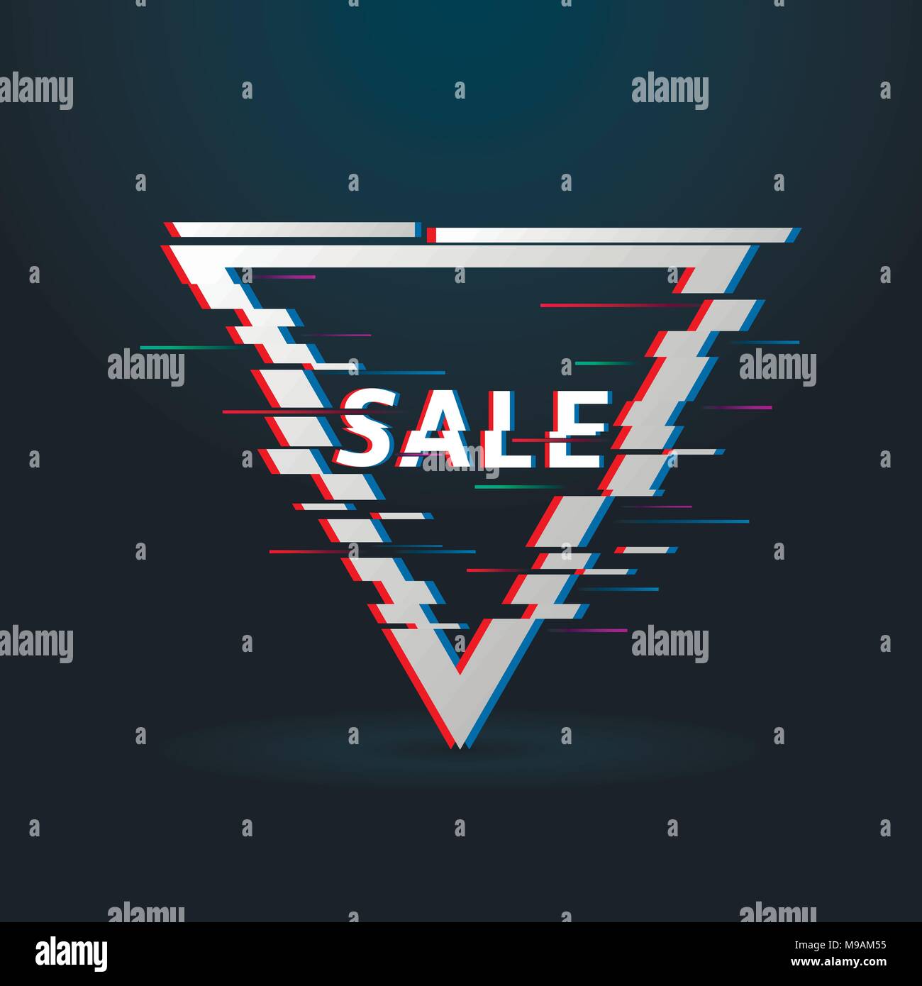 Triangolo Glitched telaio Illustrazione Vettoriale