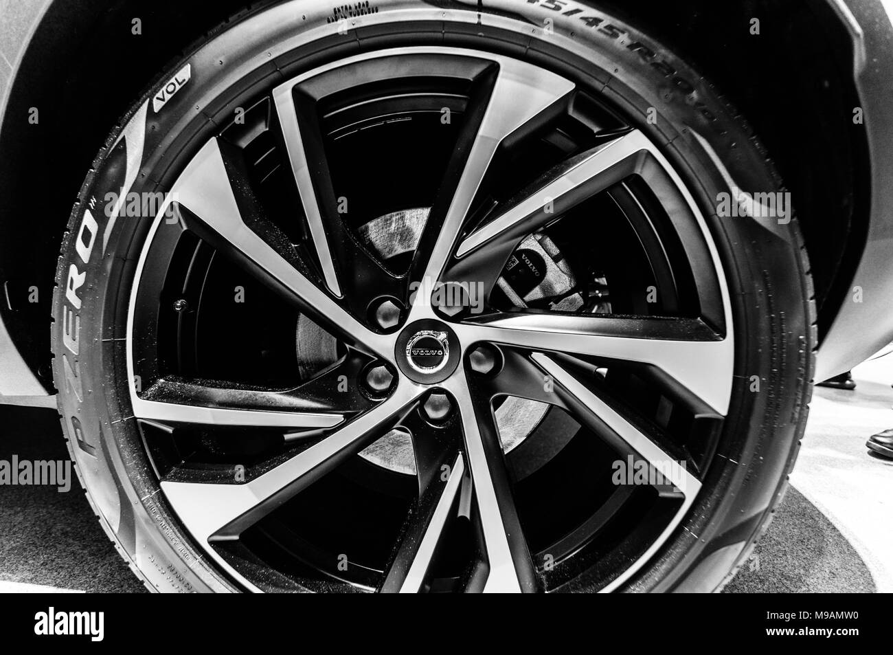 Ginevra, Svizzera - 17 Marzo 2018: VOLVO Superfast ruota vettura sportiva presentato al 88th Geneva International Motor Show. Foto Stock