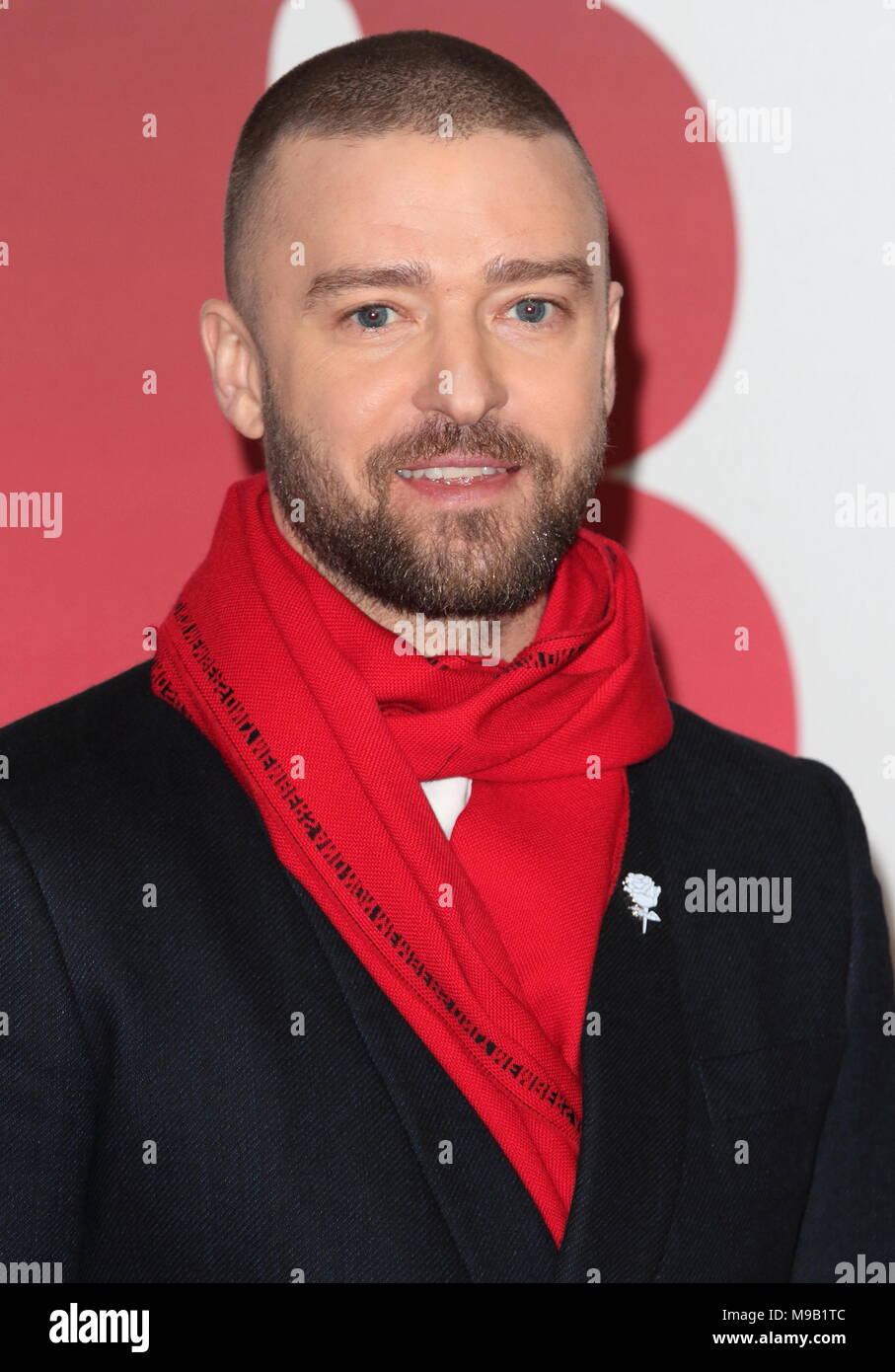 Il Brit Awards 2018 - tappeto rosso arrivi con: Justin Timberlake dove: Londra, Regno Unito quando: 21 Feb 2018 Credit: WENN.com Foto Stock