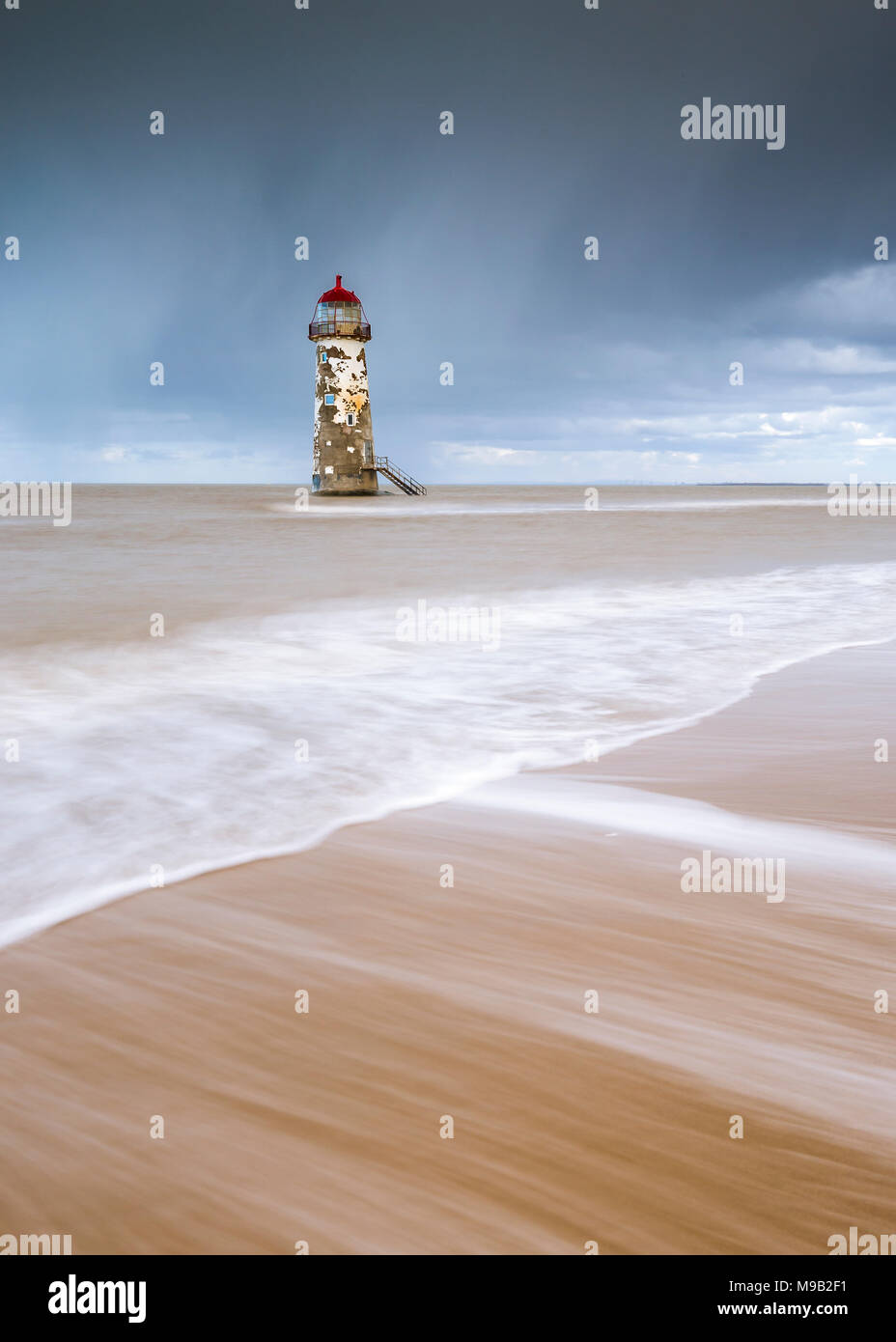 Talacre Lighthouse Galles del Nord Foto Stock