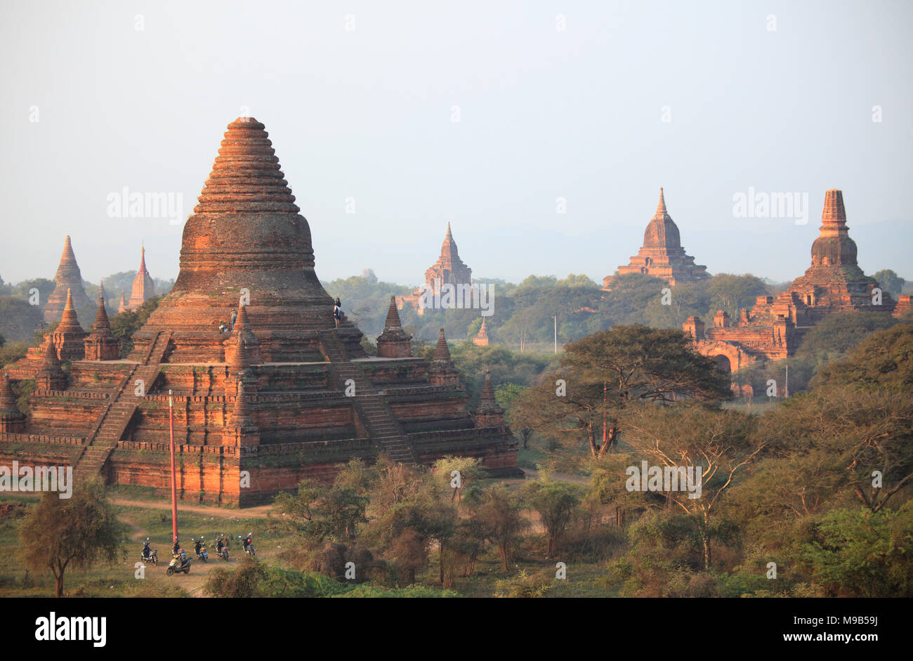 Myanmar Birmania, Bagan, Mahazedi Pagoda, templi, Foto Stock
