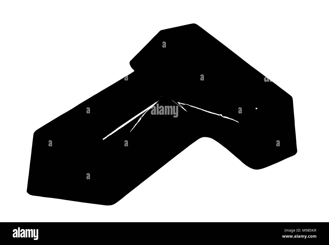 Gold bullion bars silhouette su sfondo bianco Foto Stock