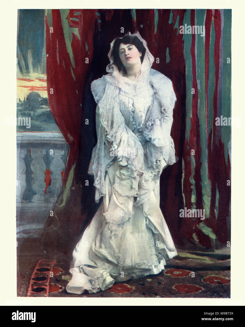 Edwardian attrice Constance Collier in Ben Hur un tappa inglese e attrice cinematografica e agendo in pullman. Foto Stock