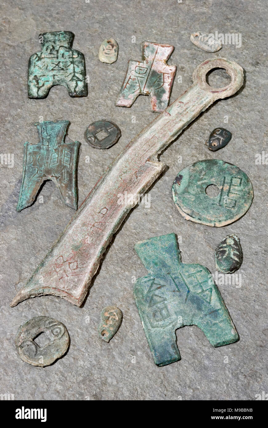 Antica moneta cinese Foto Stock